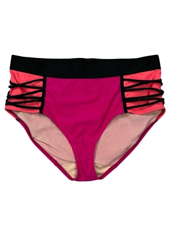 Swim By Cacique Other - Swim by Cacique Pink Orange Black Bikini Bottom Size 20